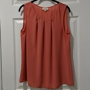 LOFT Outlet Pleat Neck Shell
